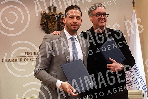 Marko Cadez, predsednik Privredne komore Srbije i Vanja Udovicic, ministar omladine i sporta potpisali su sporazum u cilju unapredjenja saradnje izmedju organizacija u oblasti sporta i privrede, a sve u cilju podizanja performansi domace privrede i d