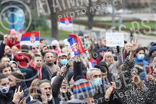 A rally in support of Novak Djokovic was held in front of the National Assembly, and was organized by Novak's family, who had previously held a press conference at the Novak restaurant. Skup podrske Novaku Djokovicu odrzan je ispred Narodne skupsti