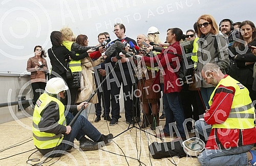 President of Republic of Serbia visit Belgrade Waterfront.Predsednik Republike Srbije Aleksandar Vucic posetio radove na Beogradu na vodi.