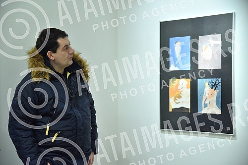 Exhibition of paintings by Helgi Thorgils Fridjonsson in the Chaos Gallery.Izlozba slika Helgi Thorgils Fridjonsson u galeriji Haos 