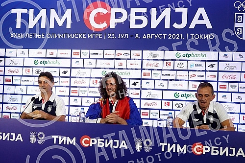 The representative of Serbia in wrestling, Zurab Datunashvili, the winner of the bronze Olympic medal at the Games in Tokyo, arrived in Serbia and on that occasion, a press conference was held at the Nikola Tesla Airport.Reprezentativac Srbije u rv
