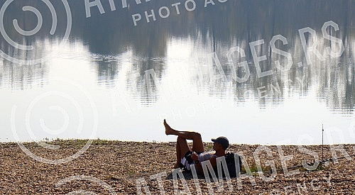 Lake Ada cignalija at Saturday morning.Ada ciganlija u subotu pre podne.