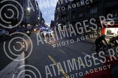 Belgrade cyclists held a protest ride - 121. Critical mass entitled 