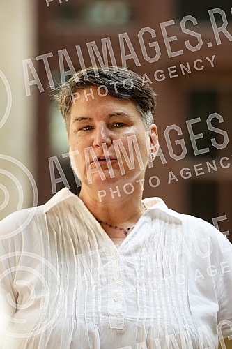 Press conference on the occasion of the opening of the summer theater stage THEATER (which will be located in the yard of the Captain Misina building - Rectorate of the University of Belgrade). Konferencija za medije povodom otvaranja letnje pozori