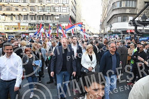 The Coalition United for the Victory of Serbia and Belgrade organized a parade with Knez Mihailov from the Palace of Albania to the City Library, where the citizens and the media were addressed by the entire people of the coalition.
Koalicija Ujedin The Coalition United for the Victory of Serbia and Belgrade organized a parade with Knez Mihailov from the Palace of Albania to the City Library, where the citizens and the media were addressed by the entire people of the coalition.
Koalicija Ujedin