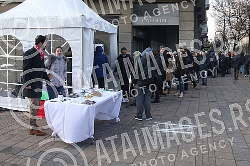 At the Monument to Tsar Nikolaj, across the street from the building of the Presidency of Serbia, the collection of signatures for the People's Initiative for the Prohibition of Lithium and Pine Excavation began, organized by SEOS, the Association fo