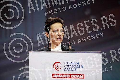 The Assembly of the Party of Freedom and Justice is being held in Kombank Hall.U Kombank dvorani se odrzava Skupstina Stranke slobode i pravde.