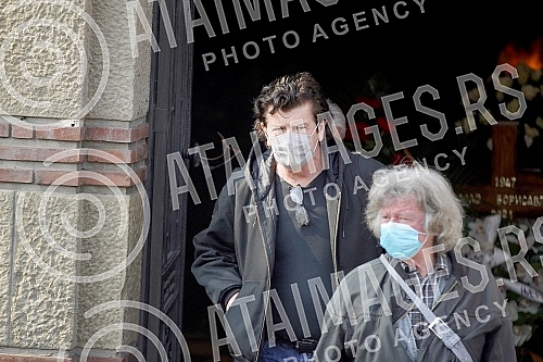 Burial of composer and conductor Vojkan Borisavljevic in the Alley of merited citizens at the New cemetery.Sahrana kompozitora i dirigenta Vojkana Borisavljevica  u Aleji zasluznih gradjana na Novom groblju.