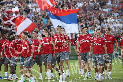 Training of FK Crvena Zvezda football players before qualifying for the Champions League and the match against FK Salzburg.Trening fudbalera FK Crvena zvezda pred utakmicu kvalifikacija za Ligu Sampiona i meca sa FK Salzburg.
