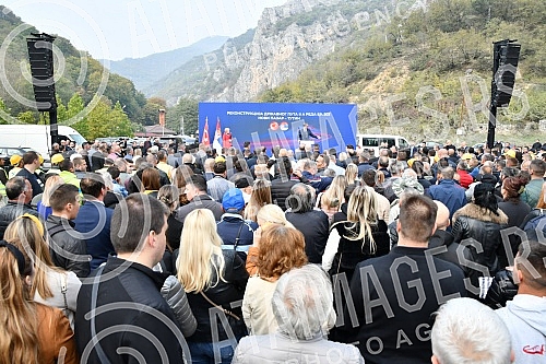 Serbian President Aleksandar Vucic attended the opening ceremony of the reconstructed road Novi Pazar - Tutin.Predsednik Srbije Aleksandar Vucic prisustvovao je ceremonije otvaranja rekonstruisanog puta Novi Pazar - Tutin.