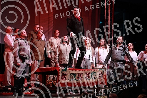 The premiere performance of the opera 