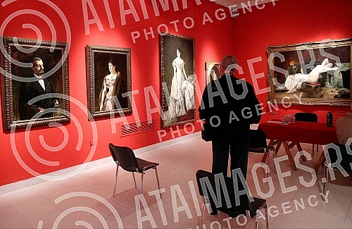 In the gallery of SANU, a press conference was held on the occasion of the opening of the exhibition of paintings by academician Vlaho Bukovac entitled 