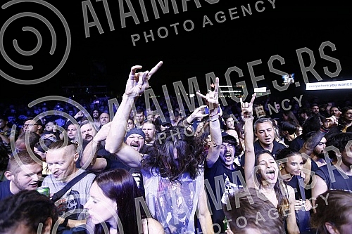 Performance of the Brazilian heavy metal band Sepultura on the Main Stage of the Exit festival.Nastup brazilskog hevi metal bend Sepultura na Glavnoj bini Exit festivala.