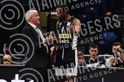 The match of Aba League between KK Partizan Mozzart Bet and KK Buducnost Voli.Utakmica Aba Lige izmedju KK Partizan Mozzart Bet i KK Buducnost Voli.