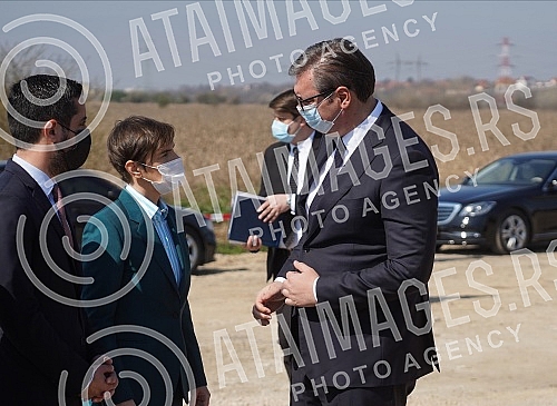 The President of the Republic of Serbia, Aleksandar Vucic, attended the celebration of the beginning of works on the section of the road New Belgrade - Surcin (continuation of the highway E-763 Milos Veliki).Predsednik Republike Srbije Aleksandar V