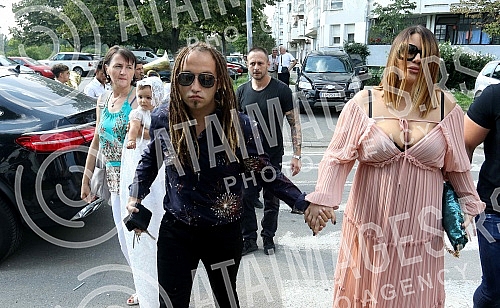 Baptism of the daughter Tara, of singing pair - Ana Nikolic and Stefan Djuric - Rasta.Krstenje cerke Tare pevackog para Ane Nikolic i Stefana Djurica Raste.