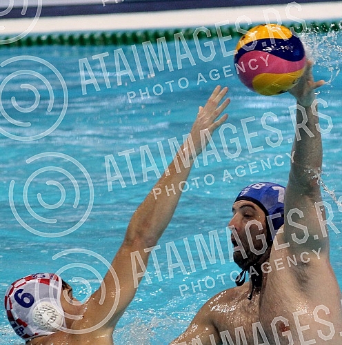 Evropsko prvenstvo u vaterpolu (European waterpolo championships - 32nd for men and 16th for women) Hrvatska - Srbija (Croatia vs Serbia - men).