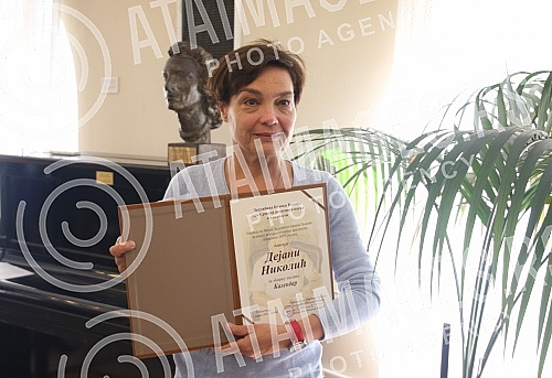 Awards from the Branko Copic Endowment Fund for works of high artistic value, published in 2019 and 2020, were solemnly presented in the Salon of the SANU Club.Nagrade iz Fonda Zaduzbine Branka Copica za dela visoke umetnicke vrednosti, objavljena 