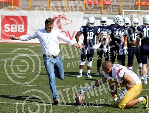 Final four Belgrade Europe Champions League odrzan na stadionu Vozdovcz (TC Stadion) u Beograd. Prva polufinalna utakmica izmedju SBB Vukovi (Belgrade/Serbia) i London Blitz (Great Britain).