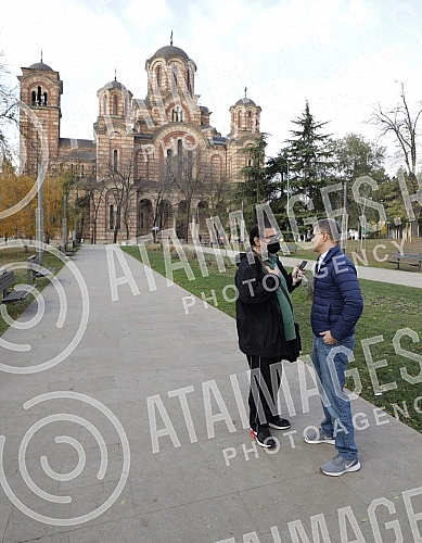 In Tasmajdan Park, People's Party President Vuk Jeremic issued a statement regarding criminal charges against Serbian Prime Minister Ana Brnabic and Ministers Zorana Mihajlovic and Irena Vujovic in connection with plans to open a Rio Tinto lithium mi