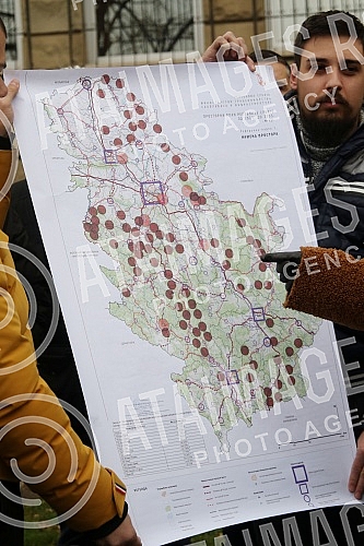 A press conference was held in front of the Special Department for Organized Crime and Corruption of the High Court The People's Party and the Free Serbia Movement on the occasion of filing criminal charges against the Prime Minister of Serbia Ana Br