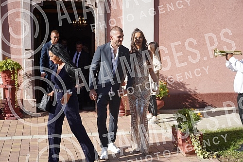 Bojana Rodic and Mirko Sijan, accompanied by relatives and friends, arrived for the wedding in the Church in Surcin, where Mirko was baptized as a baby.