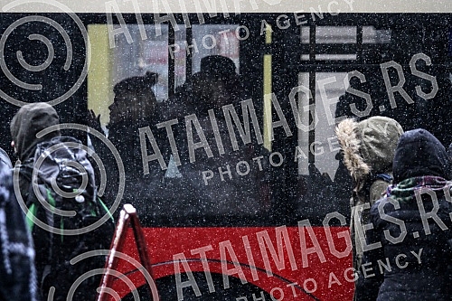 Snow in Belgrade.Sneg u Beogradu.