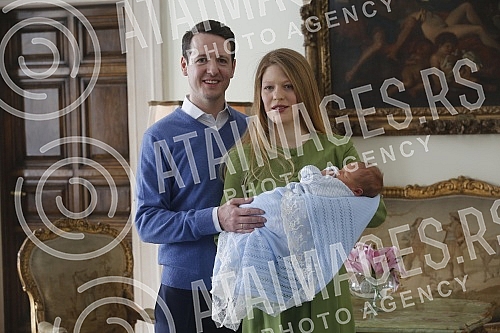 His Royal Highness Prince Philip Karadjordjevic and Danica Karadjordjevic with his son Stefan at the White Palace.Njegovo Kraljevsko Visocanstvo Princ Filip Karadjordjevic i Danica Karadjordjevic sa sinom Stefanom na Belom dvoru.