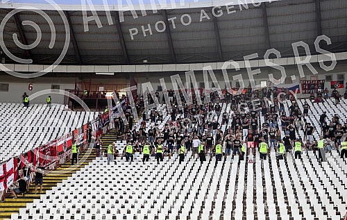 UEFA Champions League qualification match between FK Crvena Zvezda and FC Spartak Trnava held at Rajko Mitic stadium. Utakmica kvalifikacija Lige Sampiona izmedju FK Crvena Zvezda i FK Spartak Trnava odigrana na stadionu Rajko Mitic. 