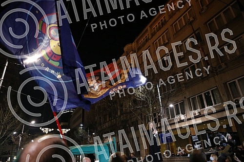 In front of the building of the Presidency, a protest initiative of the Start - Change and the Association of Environmental Organizations of Serbia with a request to permanently ban the exploration and exploitation of pine and lithium on the territor