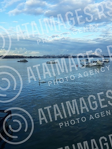 Calm the day on the Zemun's  wharf. Smiraj dana na zemunskom keju. 