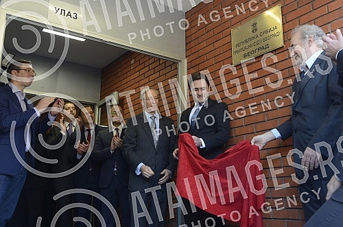 Aleksandar Vucic Premijer Vlade Republike Srbije otvorio je renoviranu zgradu Preksajnog suda u Ustanickoj ulici. 