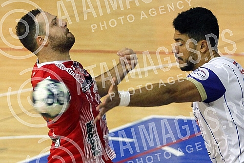 The match of the 8th round of the ARKUS league in the men's competition between the teams of MRK Crvena zvezda Grundfos and RK Metaloplastika was played in the USC Vozdovac hall. Utakmica 8. kola ARKUS lige u muskoj konkurenciji izmedju ekipa MRK C