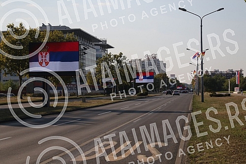 Festive reception of German Chancellor Angela Merkel in front of the Palace of Serbia.Svecani docek nemacke kancelarke Angela Merkel ispred Palate Srbija.