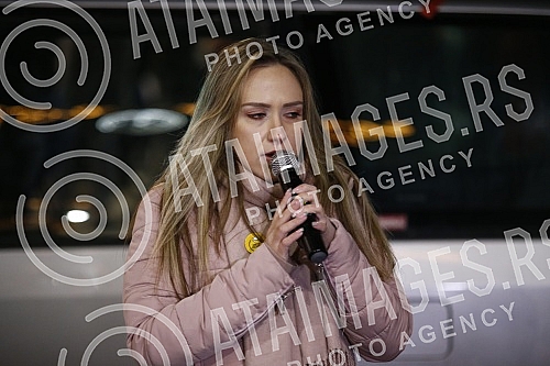 In front of the Presidency, a protest is being held against the excavation of lithium and pine on the territory of the whole of Serbia, under the name 