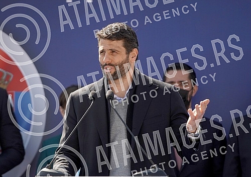 The President of the Republic of Serbia, Aleksandar Vucic, attended the celebration of the beginning of works on the section of the road New Belgrade - Surcin (continuation of the highway E-763 Milos Veliki).Predsednik Republike Srbije Aleksandar V