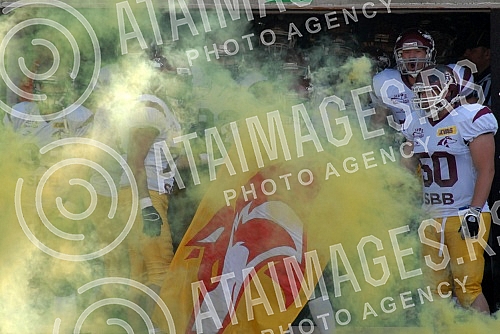 Final four Belgrade Europe Champions League odrzan na stadionu Vozdovac (TC Stadion) u Beograd. Finalna utakmica izmedju SBB Vukovi (Belgrade/Serbia) i Carlstad Crusaders(Sweden).