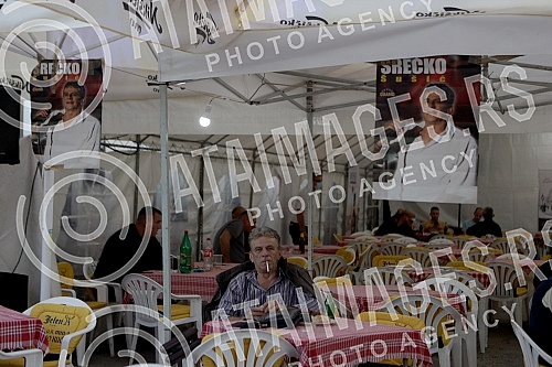 The festival in honor of roast - Pecenjijada in Stopanja..Festival u slavu pecenja - Pecenjijada u Stopanji.