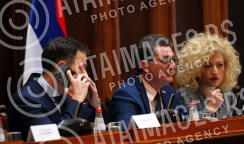 The session of the Parliamentary Committee for Finances, the Republic Budget and Control of the Spending of Public Funds.Sednica skupstinskog Odbora za finansije, republicki budzet i kontrolu trosenja javnih sredstava.