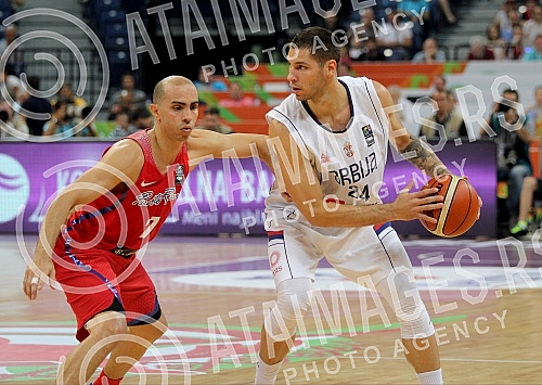 First day of FIBA Olympic Qualifying Tournament 2016 held in Kombank arena - Group A - Serbia vs Puerto Rico.Prvi dan Olimpijskog kvalifikacionog turnira za Olimpijske igre u Riu 2016 odrzan u Kombank areni - Group A - Srbija vs Puerto Rico.