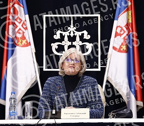 The press conference of the NBS Governor Jorgovanka Tabakovic on current developments in the financial sector was held at the National Bank of Serbia. U Narodnoj banci Srbije odrzana je konferencija za novinare guvernera NBS Jorgovanke Tabakovic o 
