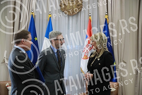 Minister of European Integration Jadranka Joksimovic presented the Ambassador of the French Republic to Serbia Pierre Cochard, as the presiding country of the Council of the European Union, with a document with recommendations of Serbian citizens as 