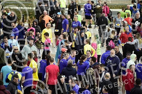 Start of the first Comtrade Serbia Marathon in front of the Stark Arena organized by the Athletic Federation of Serbia under the auspices of the City of Belgrade.Start prvog Comtrade Serbia Marathona ispred Stark arene u organizaciji Atletskog savez