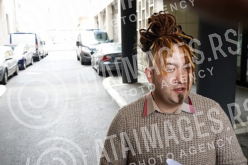 Stefan Djuric Rasta is leaving the court after reaching an agreement in the First Basic Court in Belgrade on admitting guilt for illegal possession of drugs, which he concluded with the Belgrade Higher Public Prosecutor's Office, and was sentenced to