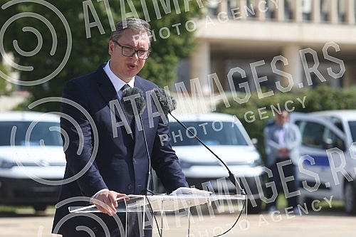 The President of the Republic of Serbia, Aleksandar Vucic, attended the handover of 26 specialized vehicles for the transport of vaccines and medical personnel procured with IPA 2020 funds through the EU Local Development Project (EU PRO PLUS), imple