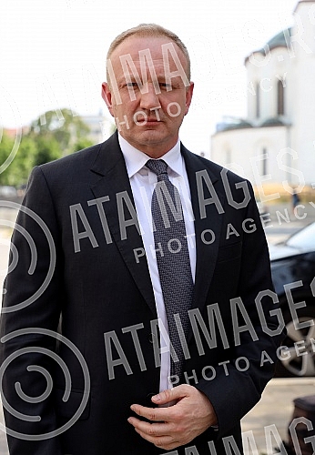 The president of the Freedom and Justice Party, Dragan Djilas, gave a statement to the First Basic Public Prosecutor's Office regarding the charges he filed against Serbian President Aleksandar Vucic and Finance Minister Sinisa Mali for 