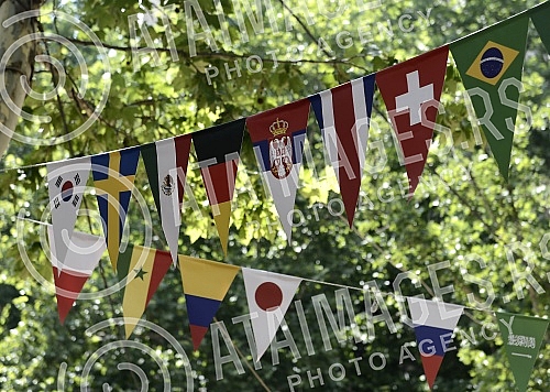 Serbian fans in downtown Belgrade watch soccer match between Costa Rica and Serbia at the World Cup in Russia.Srpski navijaci u centru Beograda gledaju fudbalsku utakmicu izmedju Kosta Rike i Srbije na Svetskom prvenstvu u Rusiji.