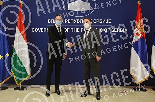 Serbian Foreign Minister Nikola Selakovic met with Hungarian Foreign Minister Péter Szijjártó at the Palace of Serbia. Ministar spoljnih poslova Srbije Nikola Selakovich sastao se sa ministrom spoljnih poslova i spoljne trgovine Madjarske Peterom S