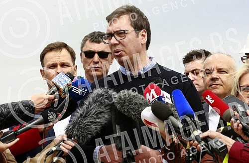 President of Republic of Serbia visit Belgrade Waterfront.Predsednik Republike Srbije Aleksandar Vucic posetio radove na Beogradu na vodi.