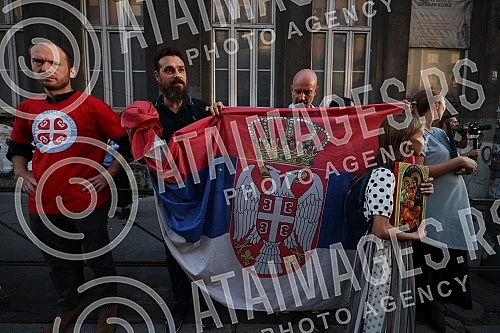 Litany for the salvation of Serbia, during which citizens who oppose the holding of the Europride event walked from the building of the Patriarchate of the Serbian Orthodox Church to the Church of St. Sava.Litije za spas Srbije u okviru koje su gra